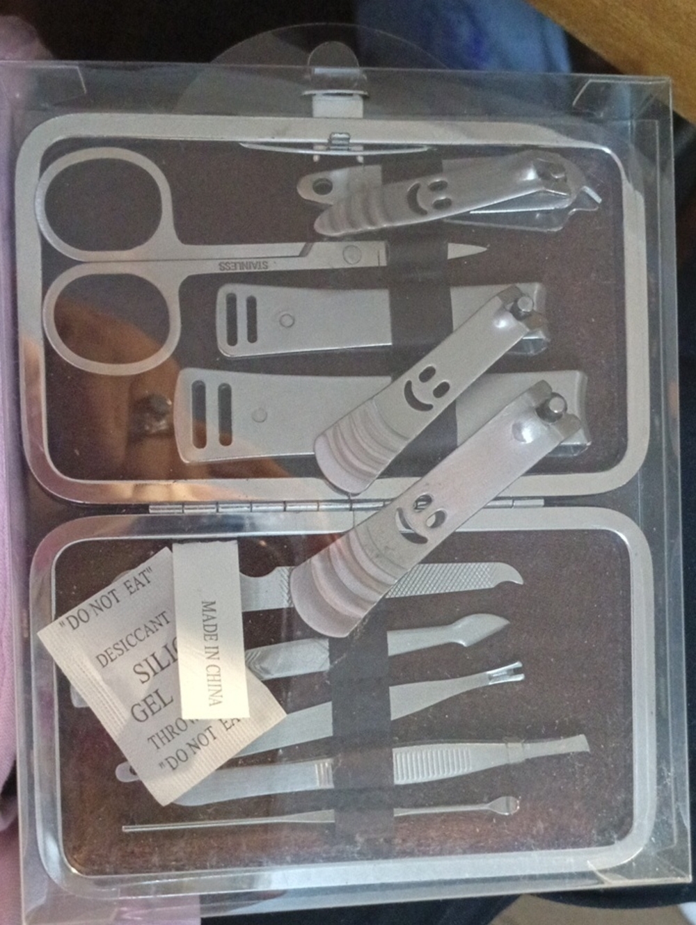 Stainless Steel Men’s Grooming Kit – Silver